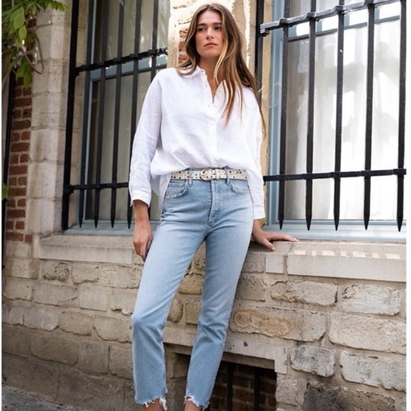 Agolde Riley Cropped Jeans Size 29 - Picture 1 of 10